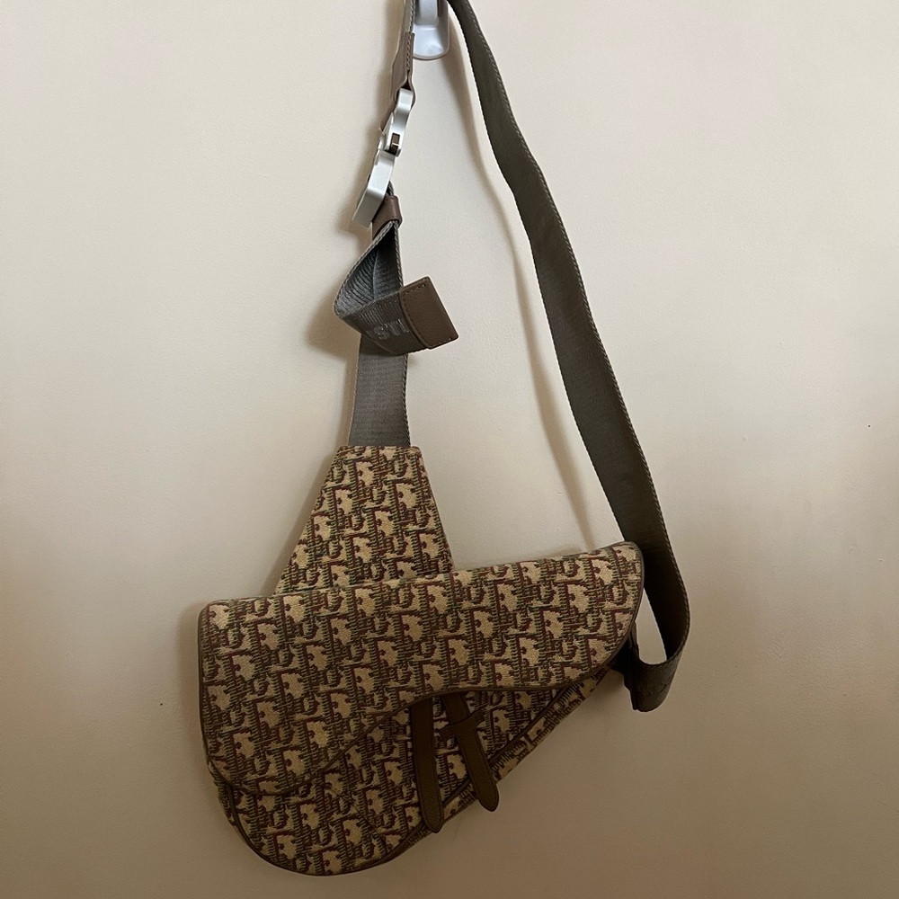 Christian Dior crossbody saddle bag. Good for men or women.